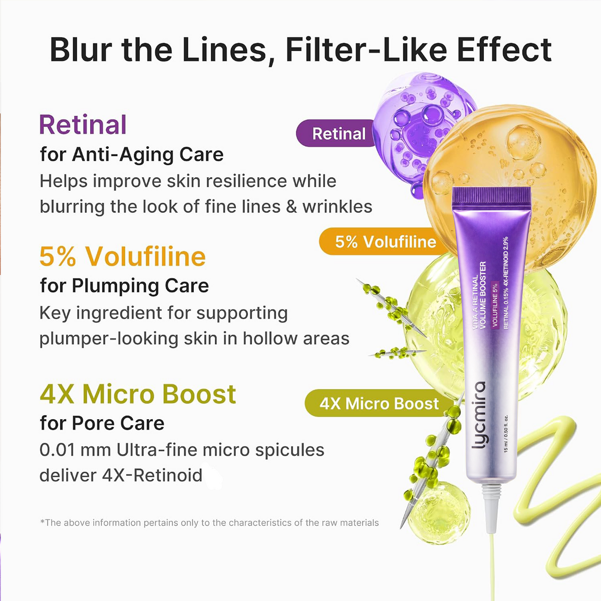 Retinal Volume Booster Serum | Volufiline 4X‑Retinoid, Pore Refining, Firming for Fine Lines & Wrinkles