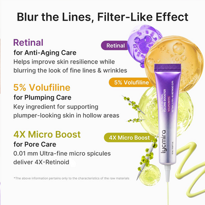 Retinal Volume Booster Serum | Volufiline 4X‑Retinoid, Pore Refining, Firming for Fine Lines & Wrinkles