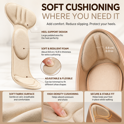 🚨 Last Day 50% OFF | 🔥 5-Pair Pack | Comfortable Anti-Slip Heel Pads for Men & Women