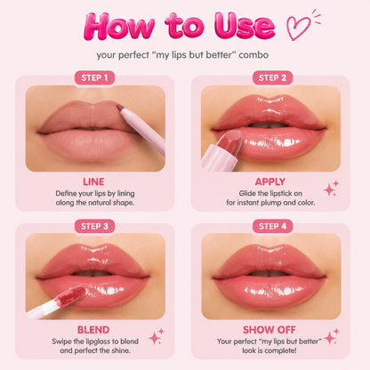 lip sculptor & liner - 3-in-1 lip combo: lip liner, lipstick & lip gloss