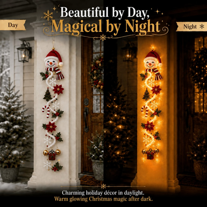 ⏳ Last Day 49% OFF – 🎄Glowing Christmas Door Hanger | 6 Festive Light Designs✨