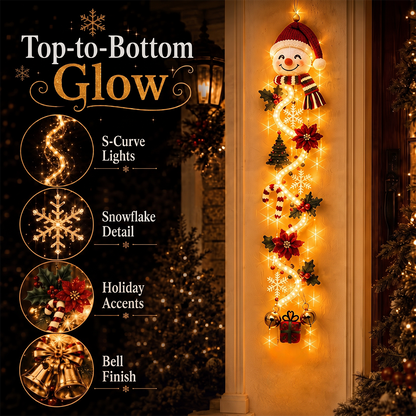 ⏳ Last Day 49% OFF – 🎄Glowing Christmas Door Hanger | 6 Festive Light Designs✨