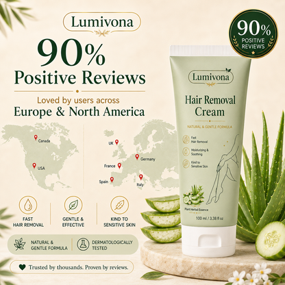Lumivona™ Natural Gentle Hair Removal Cream | For Women & Men, Sensitive Skin