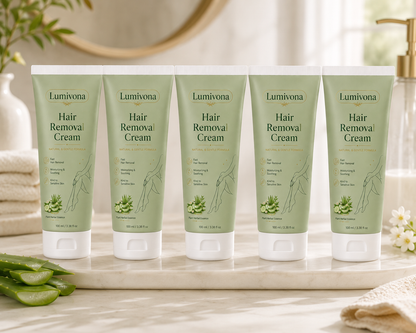 Lumivona™ Natural Gentle Hair Removal Cream | For Women & Men, Sensitive Skin