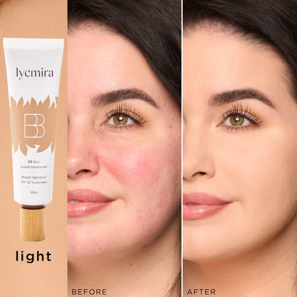 BB blur tinted moisturizer SPF30: 2-in-1 Tint + Sunscreen | FREE Brush