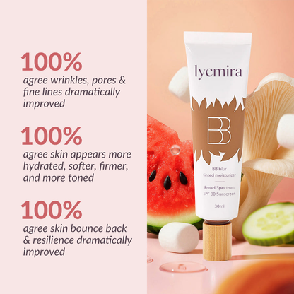 BB blur tinted moisturizer SPF30: 2-in-1 Tint + Sunscreen | FREE Brush