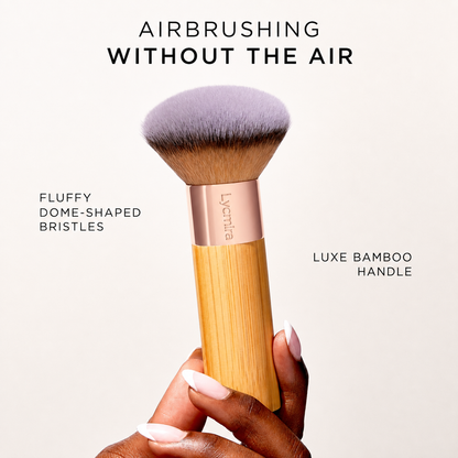 the Lycmira™ brush -fluffy, dome foundation brush