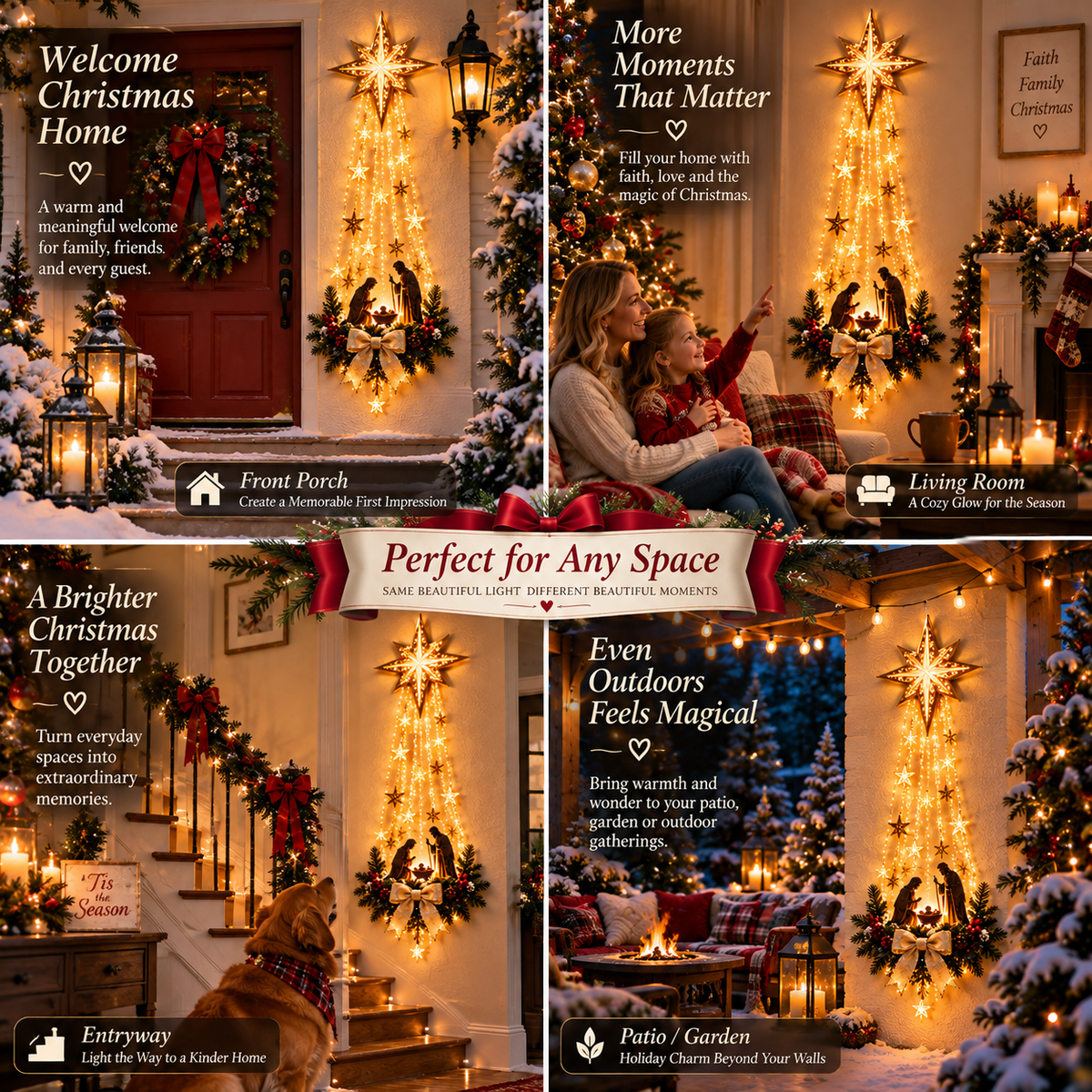 ✨Last Day 50% OFF✨✝️Lighted Bethlehem Star Christmas Wall & Porch Decor