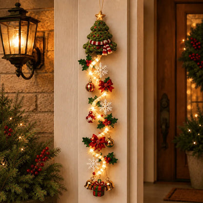 ⏳ Last Day 49% OFF – 🎄Glowing Christmas Door Hanger | 6 Festive Light Designs✨