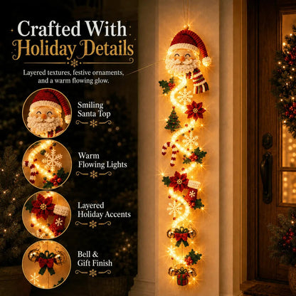 ⏳ Last Day 49% OFF – 🎄Glowing Christmas Door Hanger | 6 Festive Light Designs✨