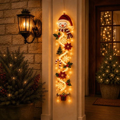 ⏳ Last Day 49% OFF – 🎄Glowing Christmas Door Hanger | 6 Festive Light Designs✨